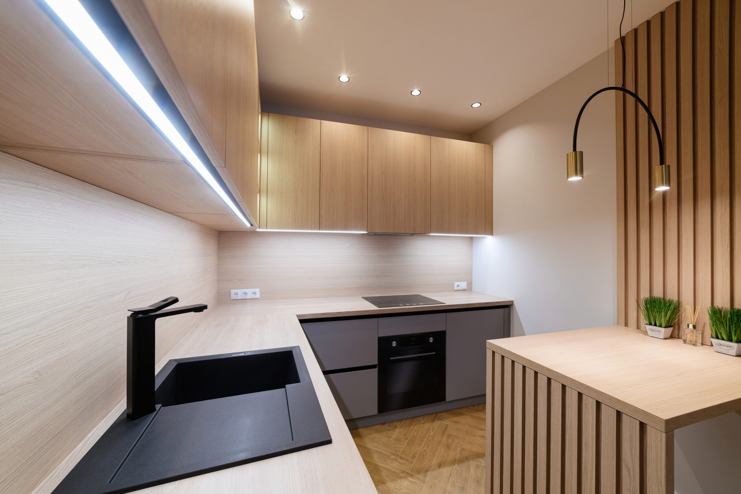 new modern kitchen in loft style